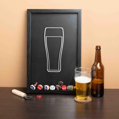 Рамка скарбничка "Beer" для кришок, Чорний 2603847199 фото