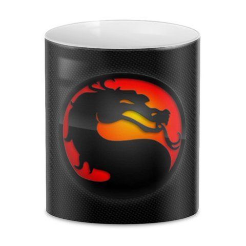 Кружка GeekLand Mortal Kombat Мортал Комбат эмблема черный фон MK.02.49 MK.02.49 фото