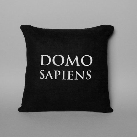Подушка "Domosapiens", Чорний, Black, англійська HK-pil-07 фото