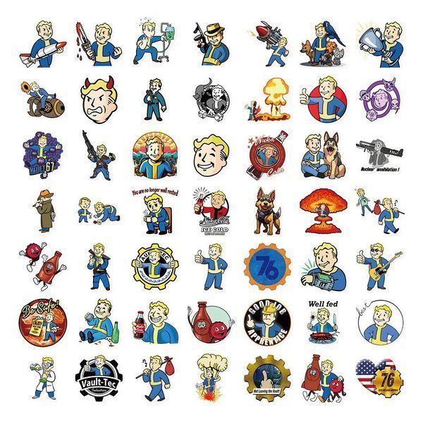 Стикерпак Фоллаут Набор наклеек GeekLand Fallout 50 штук 2881874728 фото