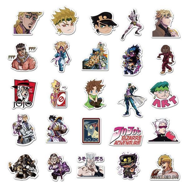 Стикерпак Невероятные приключения ДжоДжо Набор наклеек GeekLand JoJo 50 штук 2881874826 фото