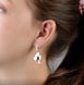 Серьги серебряные в форме птицы Благовещение BLACK DIAMOND 925 пробы 180-S15-5157s фото 6