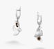 Серьги серебряные в форме птицы Благовещение BLACK DIAMOND 925 пробы 180-S15-5157s фото 1