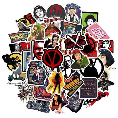 Стікерпак Фільми Класичні Набір наклейок GeekLand Classic movies 50 штук 2881878498 фото