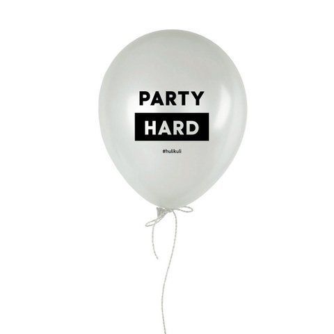Кулька надувна "Party hard", Білий, White, англійська HK-shar-78 фото