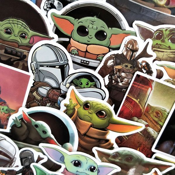 Стікерпак Малюк Йода Набір наклейок GeekLand Baby Yoda 50 штук 2881874835 фото