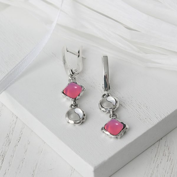 Сережки Ліриди mix Rose Opal 925 70-S12-5065s фото