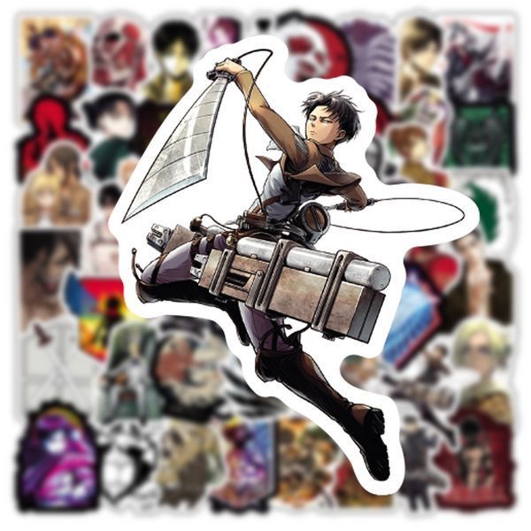 Стікерпак Атака титанів Набір наклейок GeekLand Attack on Titan 50 штук 2881874737 фото