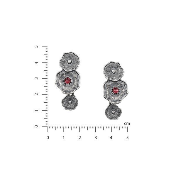 Сережки срібні Мальви Rose 925 Флора 106-11504S07-5097s фото