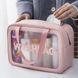Прозора сумка-косметичка Washbag Big Pink 30см 2581149428 фото 2