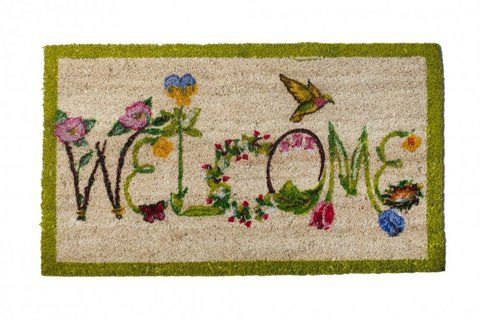Коврик в прихожую Welcome Цветы 75 см 2355720365 фото