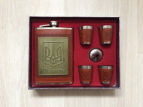 Подарочный набор фляга со стопками Ukraine 2355724833 фото