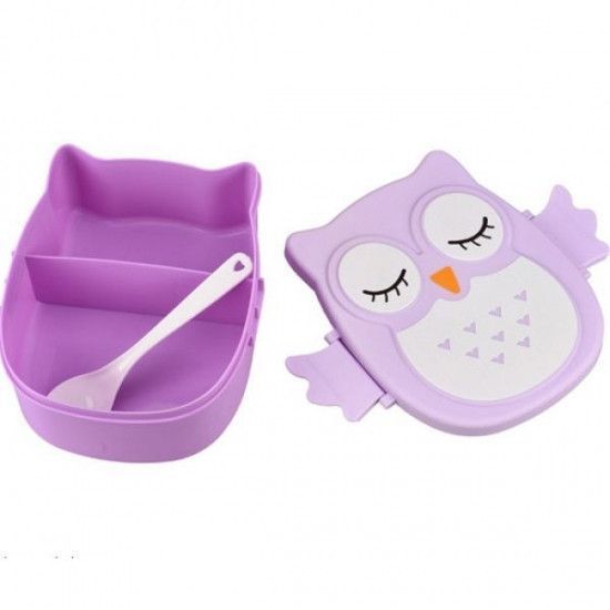 Детский ланч бокс Bento Совушка Фиолетовый 108995 фото