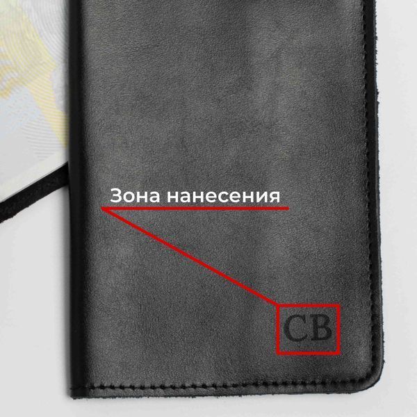 Обложка для паспорта кожаная "Panther" с тиснением, золотое, золоте BD-leth-03 фото