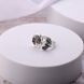 Кольцо цветок серебряное Калачики Granat 925 Zirkon 18 размер 268-S24-5174k фото 1