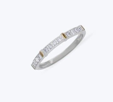 Кольцо серебряное с фианитами Комплимент Gold 925 18.5 размер 5128-02SG-671k-165 фото