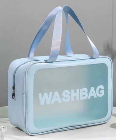 Прозора сумка-косметичка Washbag Big Blue 30 см 2581149430 фото