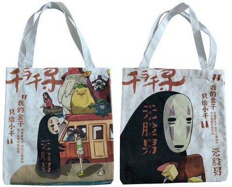 Шоппер еко-сумка Віднесені привидами Spirited Away 36 х 39 см двосторонній 2881878104 фото
