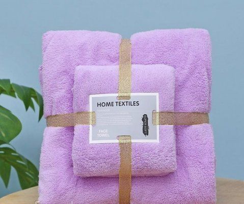 Набор полотенец для ванной комнаты из 2 шт Supersoft (сиреневый) 2355727452 фото