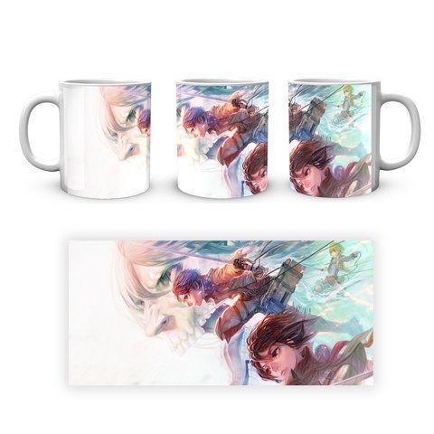 Кружка GeekLand Атака Титанов Attack on Titan Эрен Микаса Армин в бою AT.02.71 AT.02.71 фото