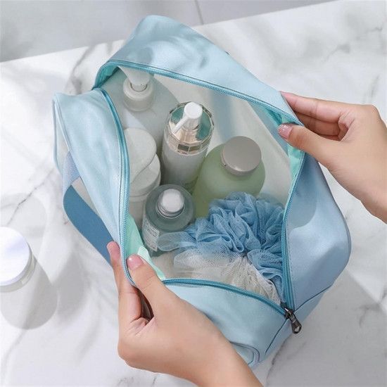Прозрачная сумка-косметичка Washbag Big Blue 30 см 2581149430 фото