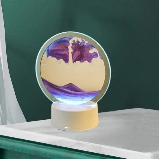 Нічник 3D з Led підсвічуванням 7 режимів фіолетовий пісок 2335873904 фото