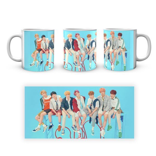 Кружка GeekLand&nbsp;Bangtan Boys BTS Яскраво-блакитний фон Турніки CP 04.473.948 1757908122 фото