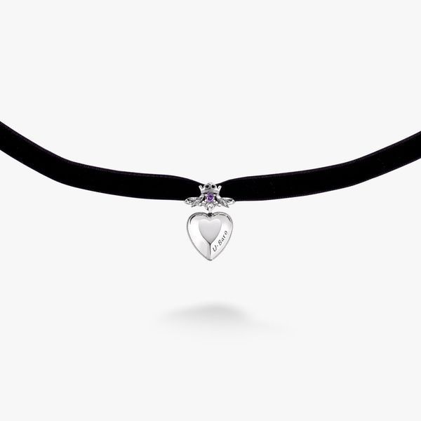 Кулон дукач срібний Ягнус Amethyst 925 Zirkon у формі серця з короною 2727472068 фото