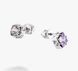 Пусеты серебряные ассиметричные Лириды Lavender 925 Zirkon 2911958741 фото 1