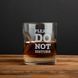 Стакан с пулей "Please do not disturb" для виски, англійська, Тубус зі шпону BD-BULLET-GLASS-46 фото 1