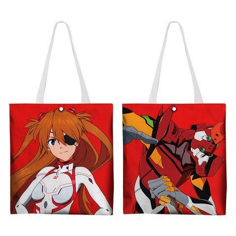 Шопер еко-сумка Євангеліон Аска Ленглі Evangelion Asuka Langley 33 х 37 см двосторонній 2881878105 фото