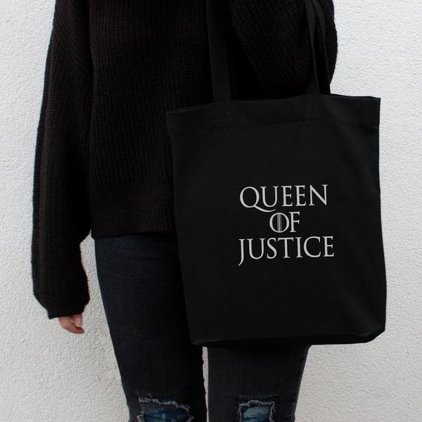 Экосумка GoT "Queen of justice", Черный, английский 2603862731 фото
