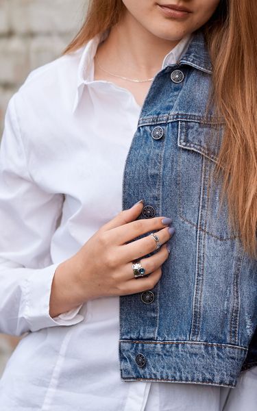Кольцо Цефеида dark aquamarine 4мм 925 16.5-18 50-11102S05-5026k фото