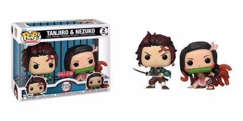 Фігурка Funko Pop Клинок, що розсікає демонів Танджиро і Незуко Demon Slayer 2 Pack 10 см Exclusive DS TN E 2P DS TN E 2P фото