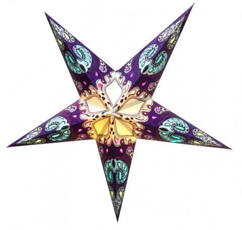 Светильник Звезда картонная 5 лучей PURPLE TURQUOISE CYRUS 2504018942 фото