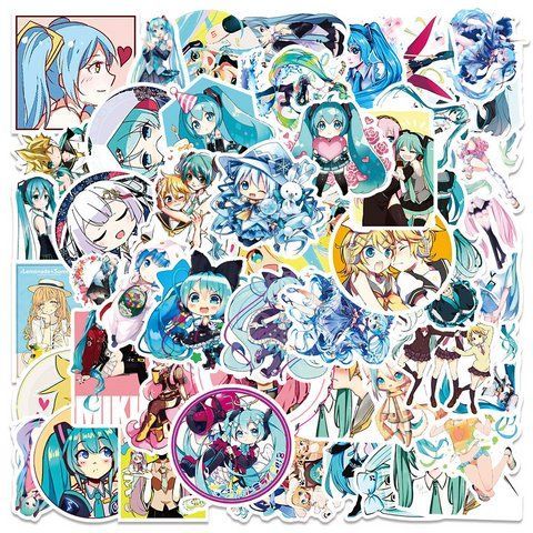 Стікерпак Хацуне Міку Набір наклейок GeekLand Hatsune Miku 50 штук 2881874741 фото