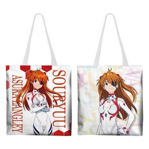 Шопер еко-сумка Євангеліон Аска Ленглі Evangelion Asuka Langley 33 х 37 см двосторонній 2881878106 фото