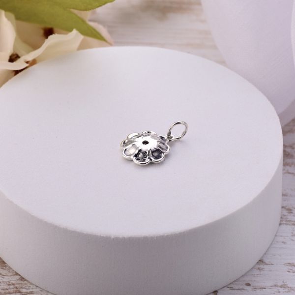 Кулон цветок серебряный Калачик Granat 925 Zirkon 257-S24-5185p фото