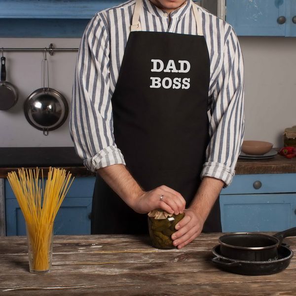 Фартук "Dad Boss", Чорний, Black, англійська BD-ff-20 фото