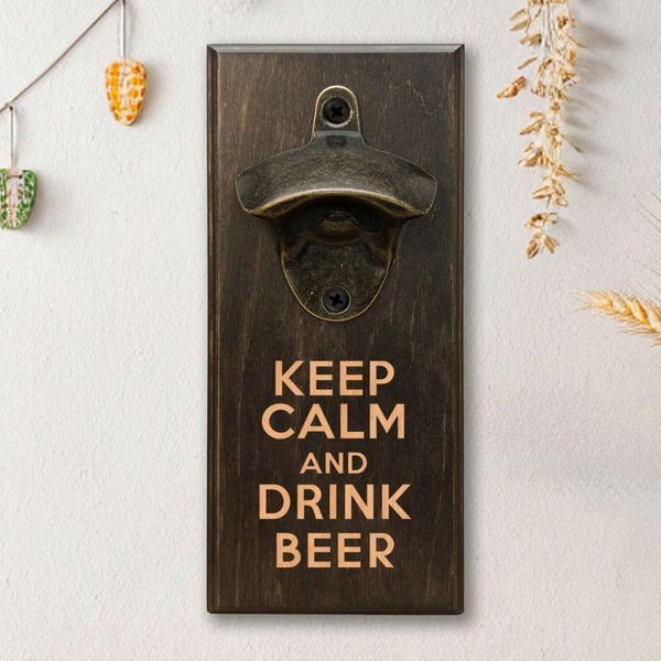 Открывачка для бутылок "Keep calm and drink beer", тонированная 2632568832 фото