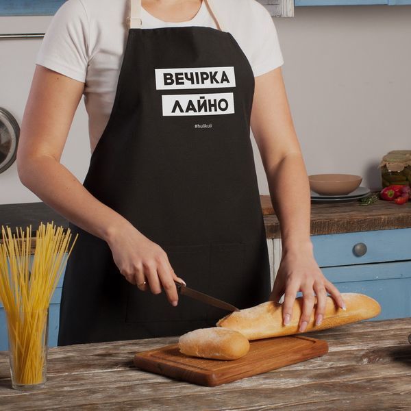 Фартук "Вечірка лайно", Чорний, Black, українська HK-far-04 фото