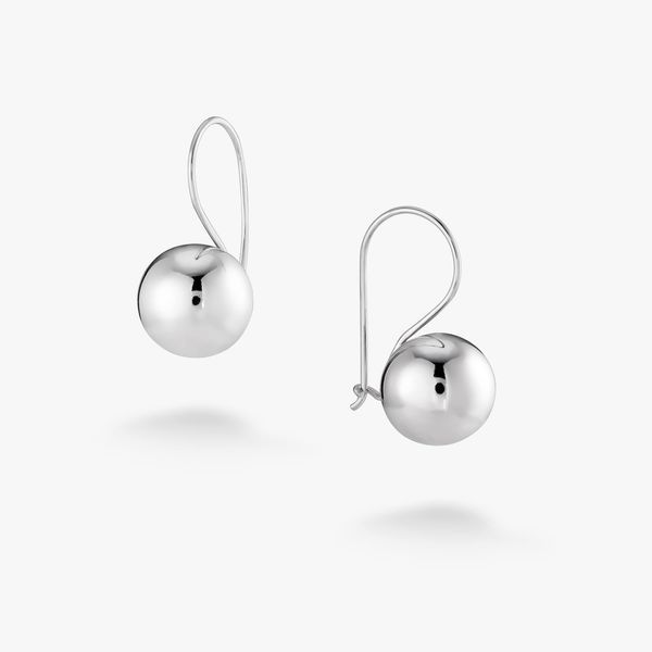 Серьги серебряные Шарики Maxi Rhodium 925 5043-04SR-550s фото