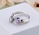 Кольцо серебряное разъемное Лириды Lavender 925 Zirkon 17,5-18,5 размер 3000580644 фото 2