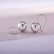 Серьги серебряные Шарики Maxi Rhodium 925 5043-04SR-550s фото 2