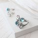 Кольцо Лириды mix Aqua Bohemia 925 19 68-11102S006-5054k фото 3