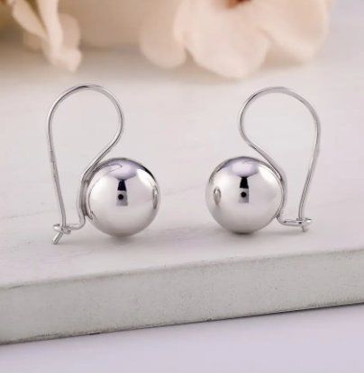 Сережки срібні Кульки Rhodium 925 5044-04SR-551s фото