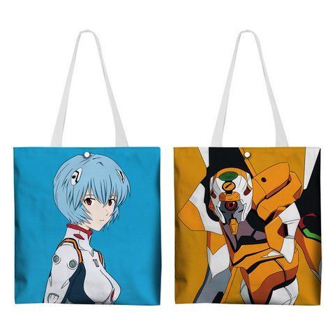 Шопер еко-сумка Євангеліон Рей Аянамі Evangelion Rei Ayanami 33 х 37 см двосторонній 2881878107 фото