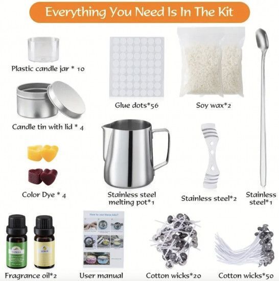 Професійний подарунковий набір із виготовлення свічок DIY Candle making Kit 2495271475 фото