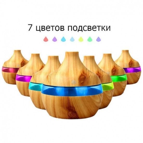 Ультразвуковой увлажнитель воздуха с Led подсветкой (светлое дерево) 125801 фото