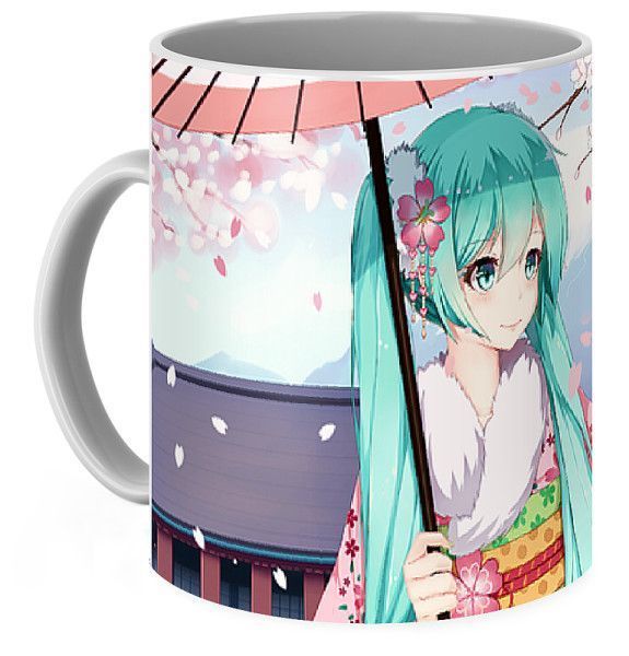 Кружка Вокалоиды Vocaloid Хацунэ Мику Hatsune Miku цветок сакуры VC 02.09 VC 02.09 фото